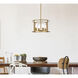 Agnys 4 Light 20 inch Brass Pendant Ceiling Light