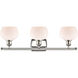 Ballston Fenton LED 26 inch Polished Nickel Bath Vanity Light Wall Light in Matte White Glass, Ballston