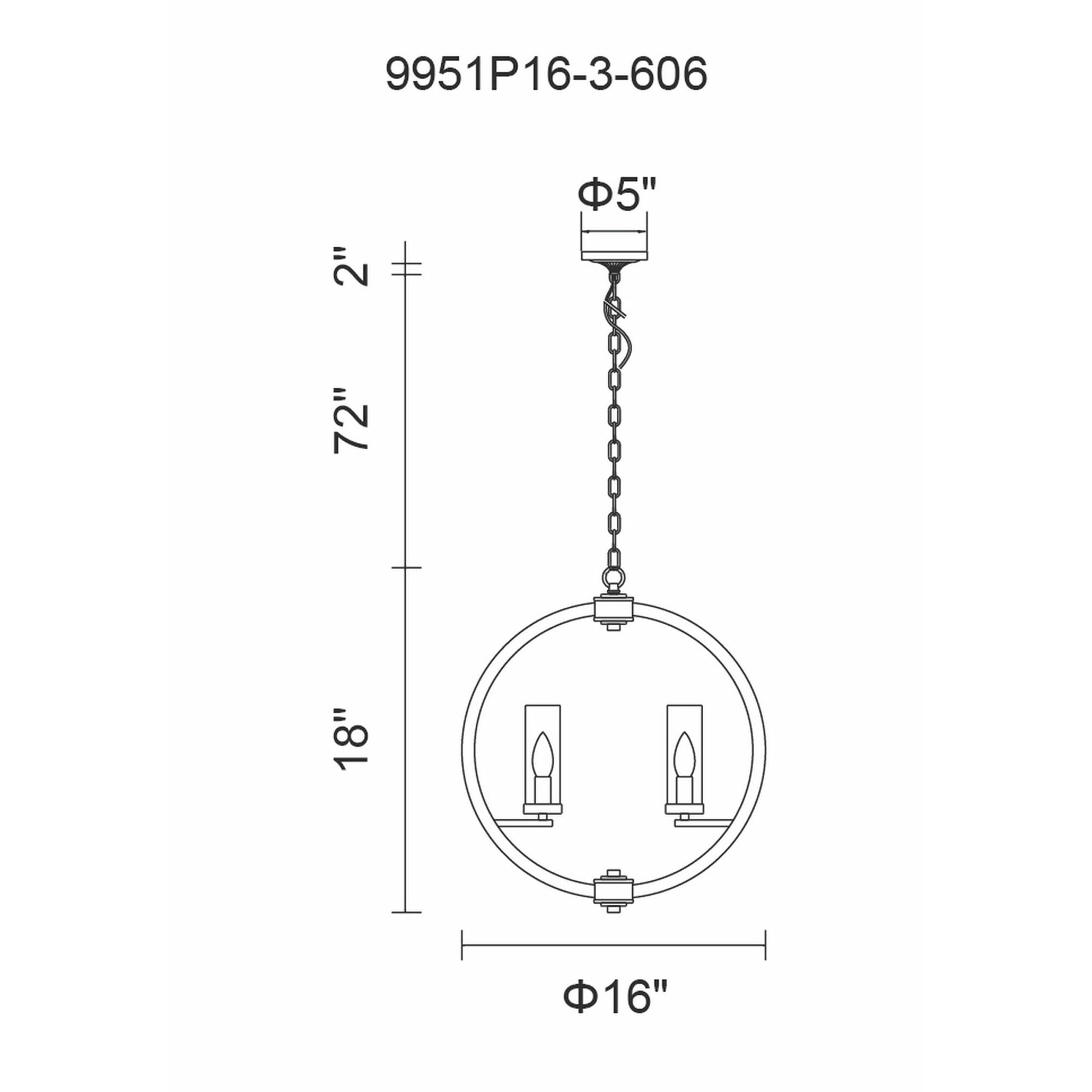 Elton 3 Light 16 inch Satin Nickel Chandelier Ceiling Light