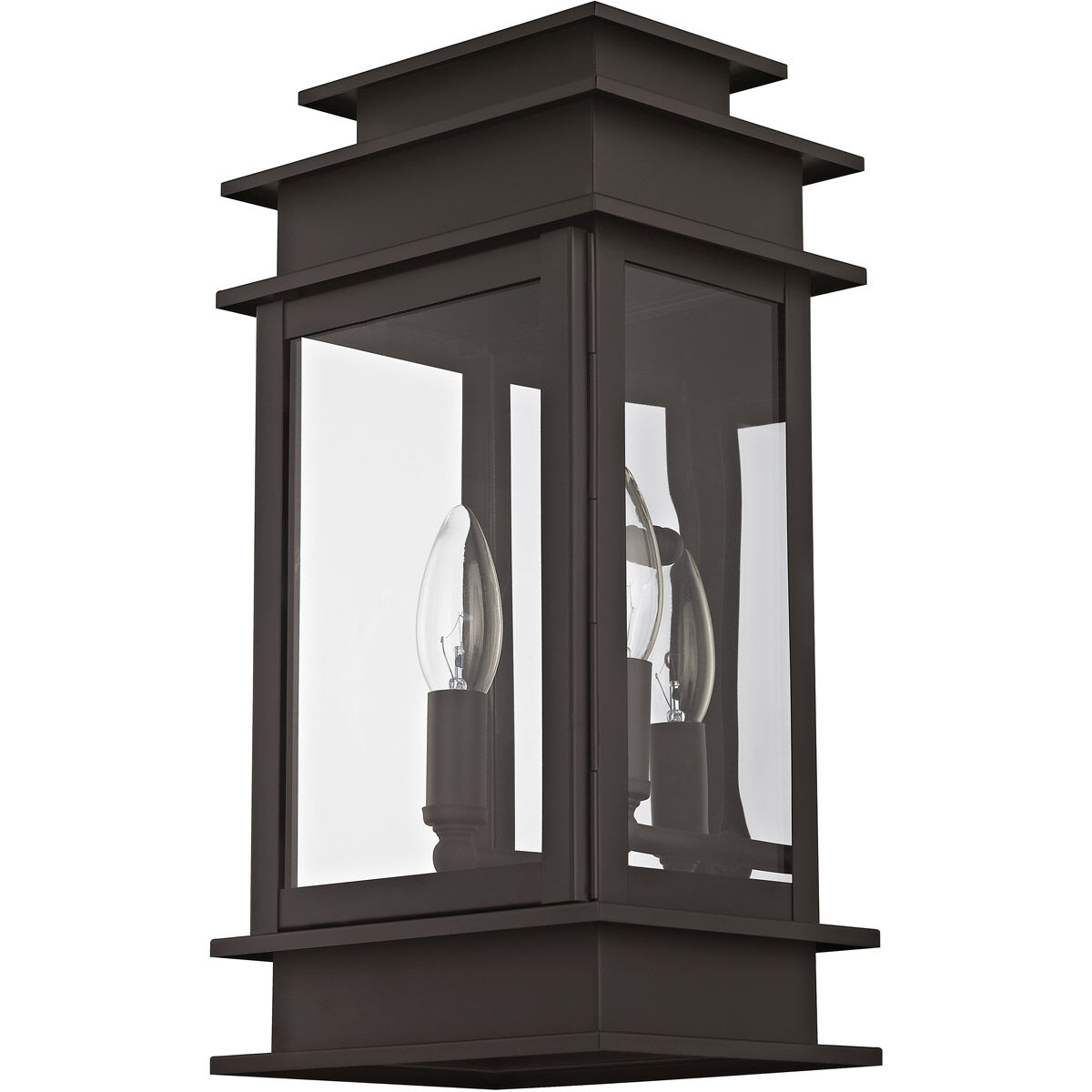 Princeton 2 Light 14 inch Bronze Outdoor Wall Lantern