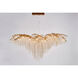 Canada LED 43 inch Gold Chandelier Ceiling Light, Crystal