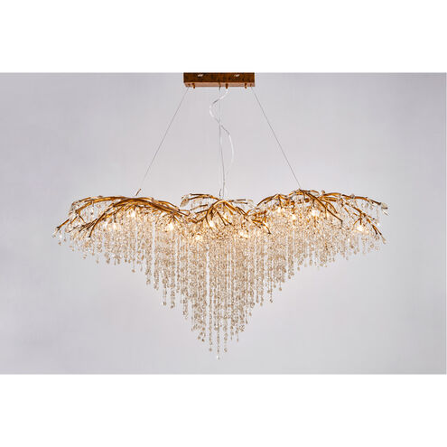 Canada LED 43 inch Gold Chandelier Ceiling Light, Crystal