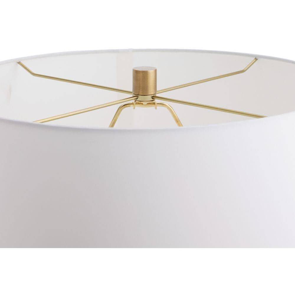 Gianna 30 inch 150.00 watt Clear Etched Glass and Vintage Brass Lamp Portable Light