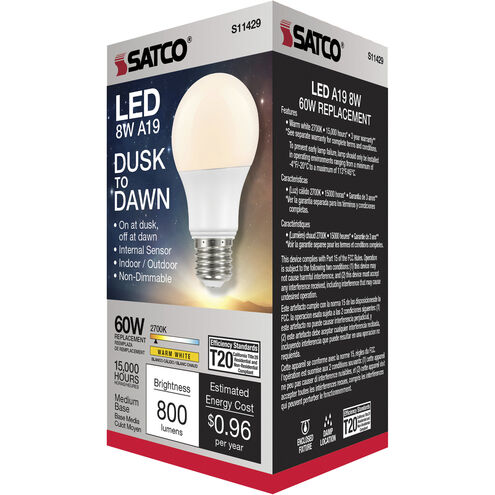 Lumos LED A19 Medium 8.00 watt 2700K Type A