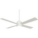 Falco 54 inch Flat White Ceiling Fan