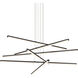 Stix LED 40 inch Satin Black Chandelier Ceiling Light
