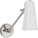 Thomas O'Brien Antonio 1 Light 4.5 inch Polished Nickel Adjustable One Arm Wall Lamp Wall Light in Antique White