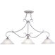 Monrovia LED 43.75 inch Brushed Nickel Linear Chandelier Ceiling Light
