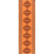 Jewel Tone II 96 X 30 inch Bright Orange, Burnt Orange, Beige Rug