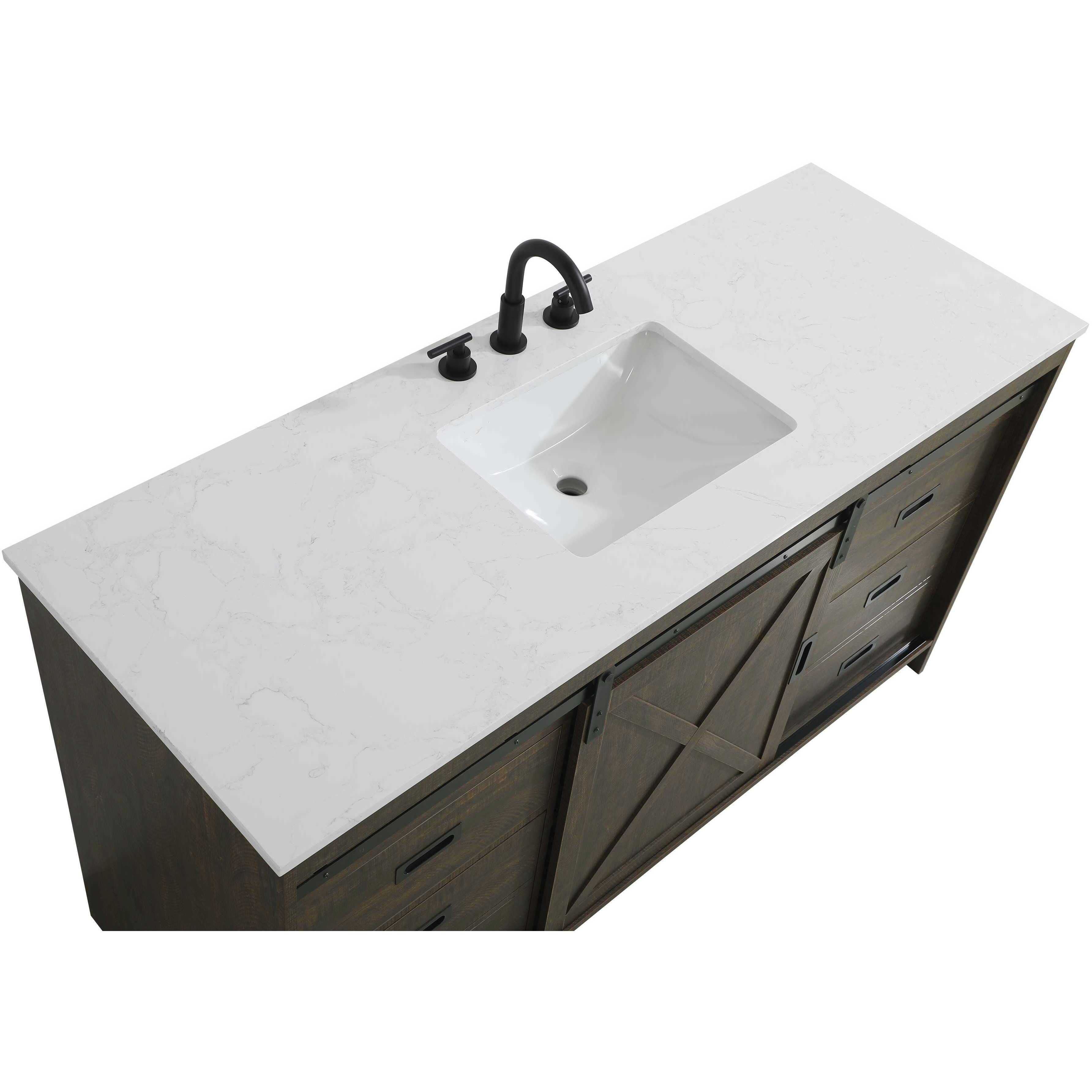 Austin 60 X 34 inch Expresso Bathroom Vanity Cabinet
