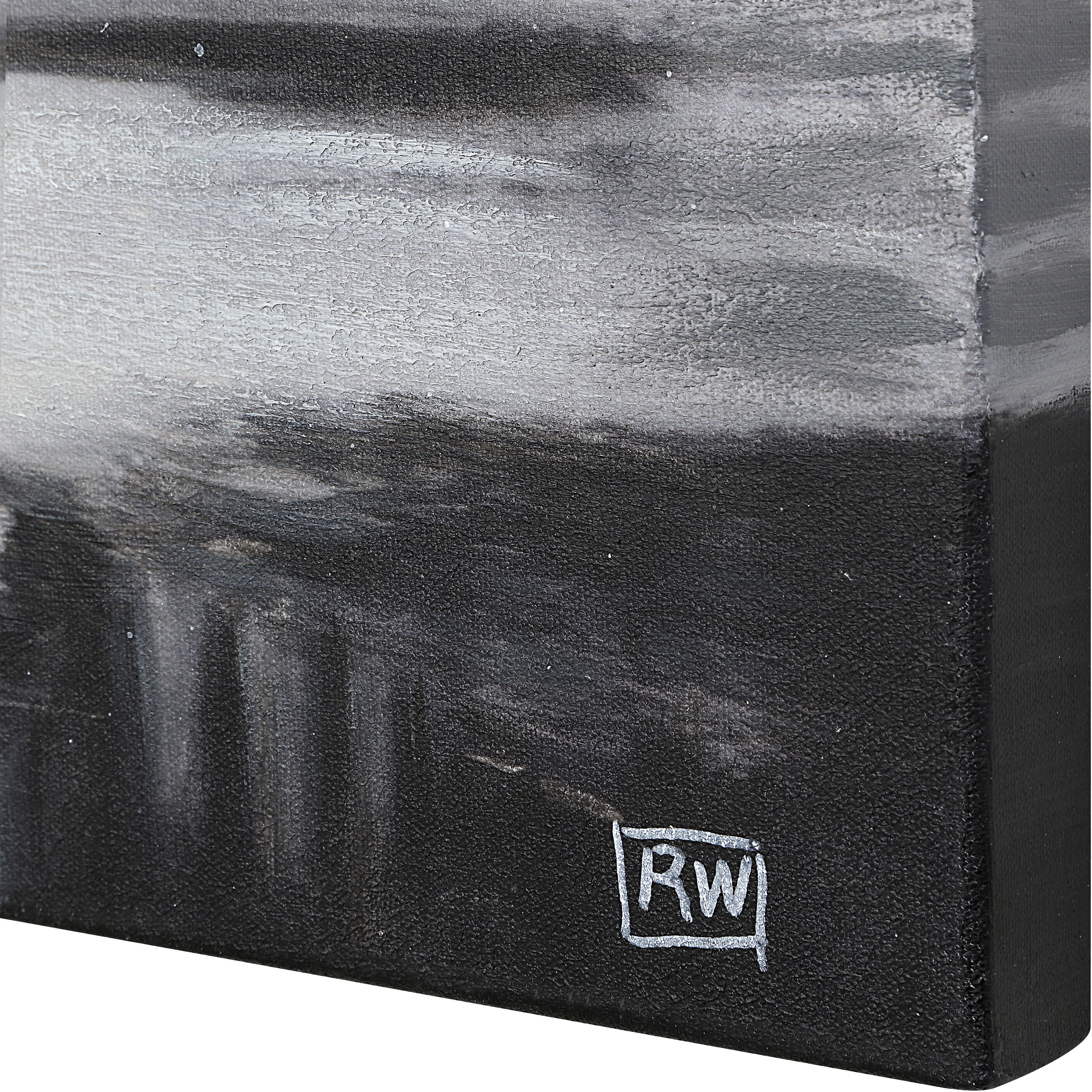 Arnar Grey/Beige/Black Canvas Art