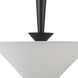 Alora Mood Bridgette Pendant Ceiling Light in Matte Black, White Linen Shade