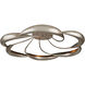 Caroube 6 Light 42 inch Champagne/Painted Contemporary Silver Semi-Flush Ceiling Light