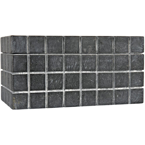 Berlin 9 X 4.5 inch Black Marble Box, Set of 2