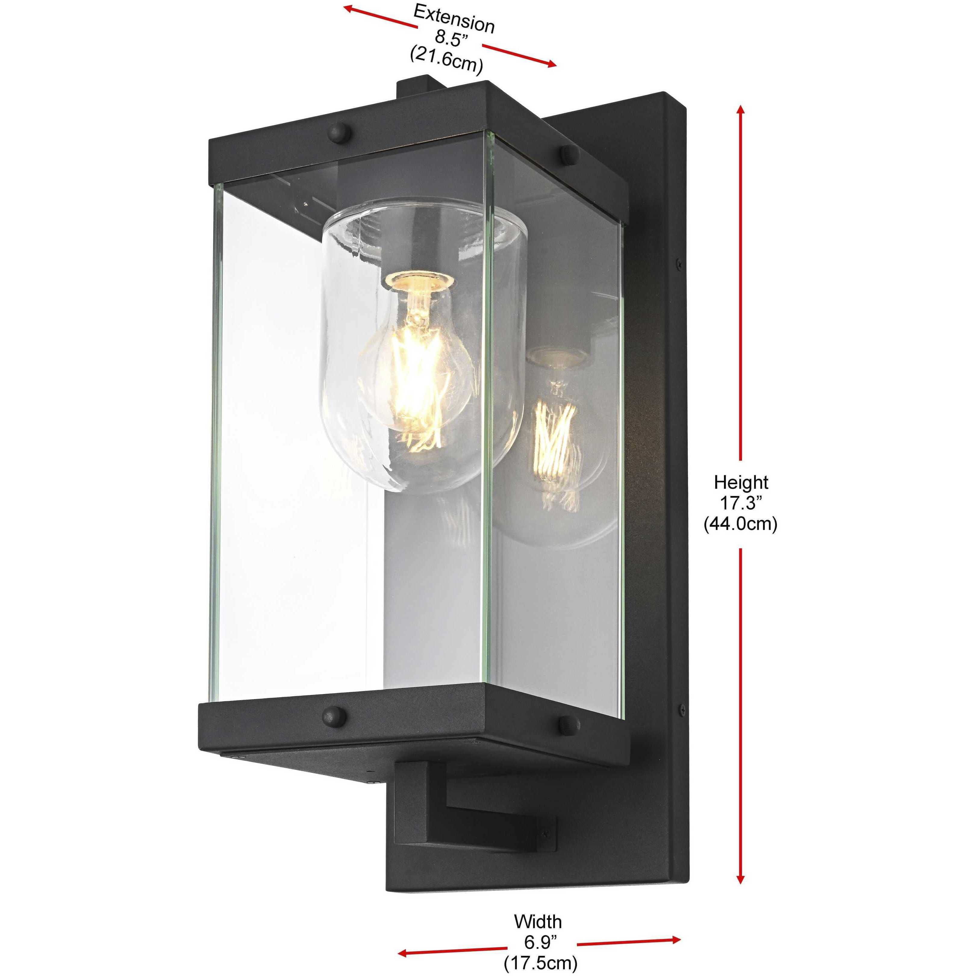Keaton 1 Light 17 inch Black Outdoor Wall Sconce