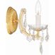 Maria Theresa Sconce Wall Light in Clear Hand Cut, Gold