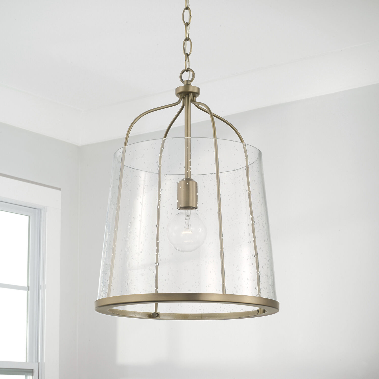 Madison 1 Light 14 inch Aged Brass Pendant Ceiling Light