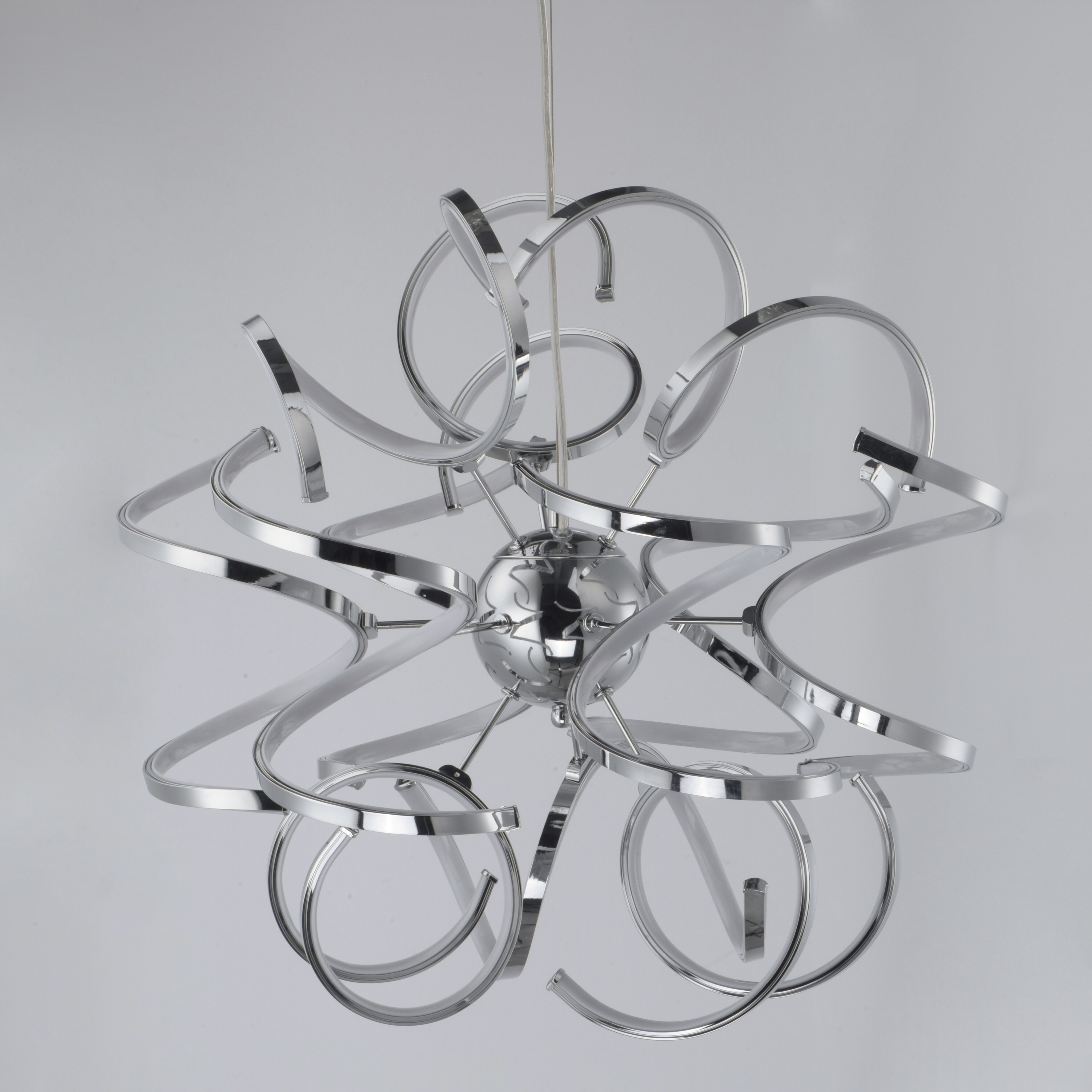 Chaos LED 23.5 inch Polished Chrome Single Pendant Ceiling Light
