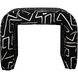 Gable 20 inch Black and White Ottoman