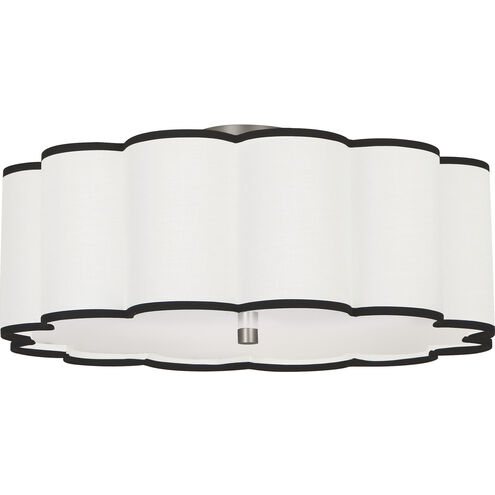 Axis 4 Light 24 inch Blackened Antique Nickel Flushmount Ceiling Light