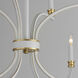 Charlton 9 Light 48 inch Weathered White and Gold Leaf Multi-Tier Chandelier Ceiling Light