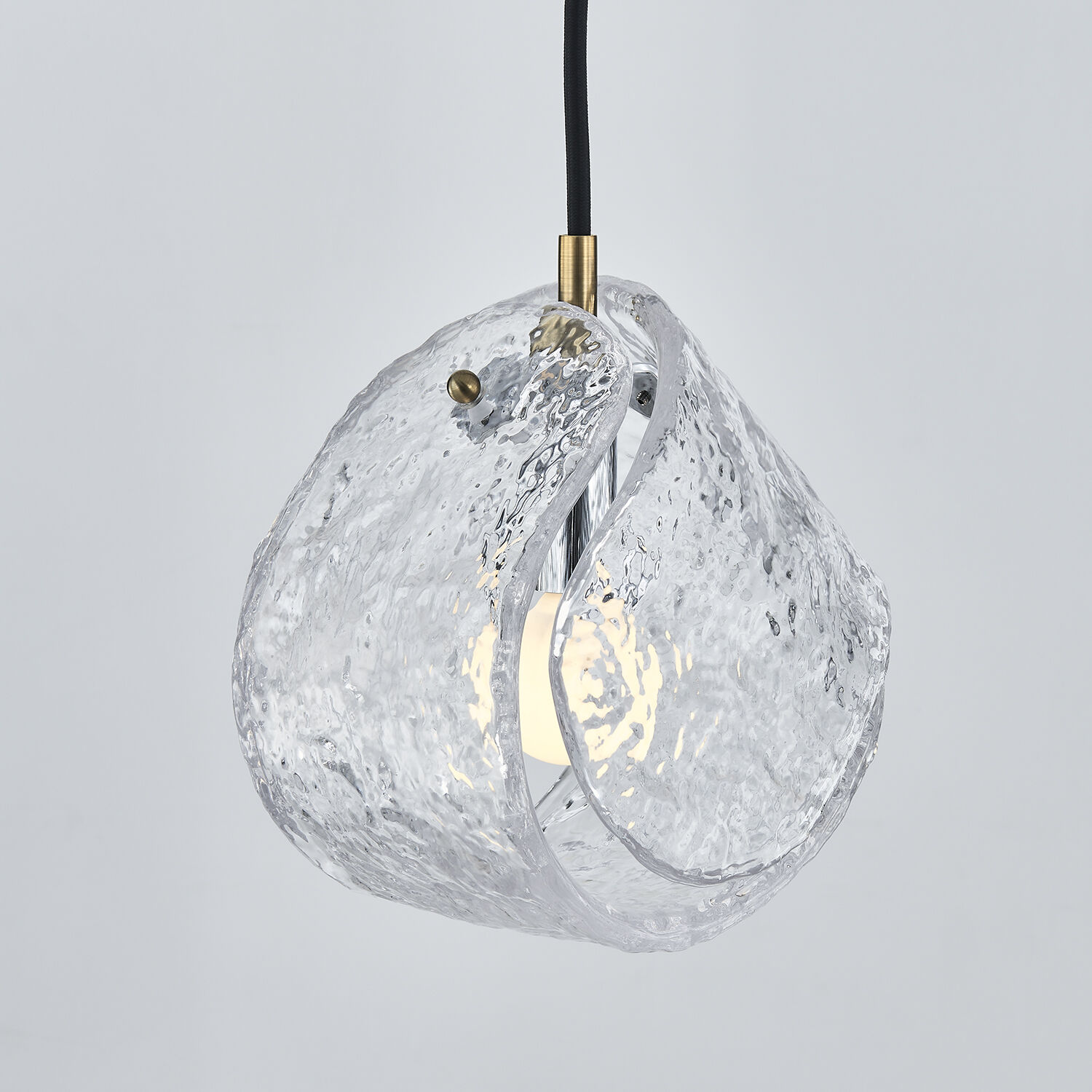 Pallina 1 Light 6 inch Winter Brass Pendant Ceiling Light in Clear