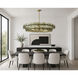 Loren 8 Light 42 inch Weathered Brass Multi-Tier Chandelier Ceiling Light in Green Vintage