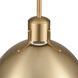 Zayne 1 Light 12 inch Brushed Gold Pendant Ceiling Light