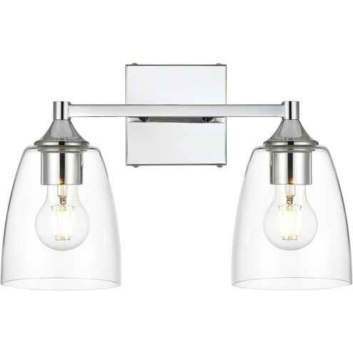 Gianni 2 Light 15 inch Chrome Bath Sconce Wall Light