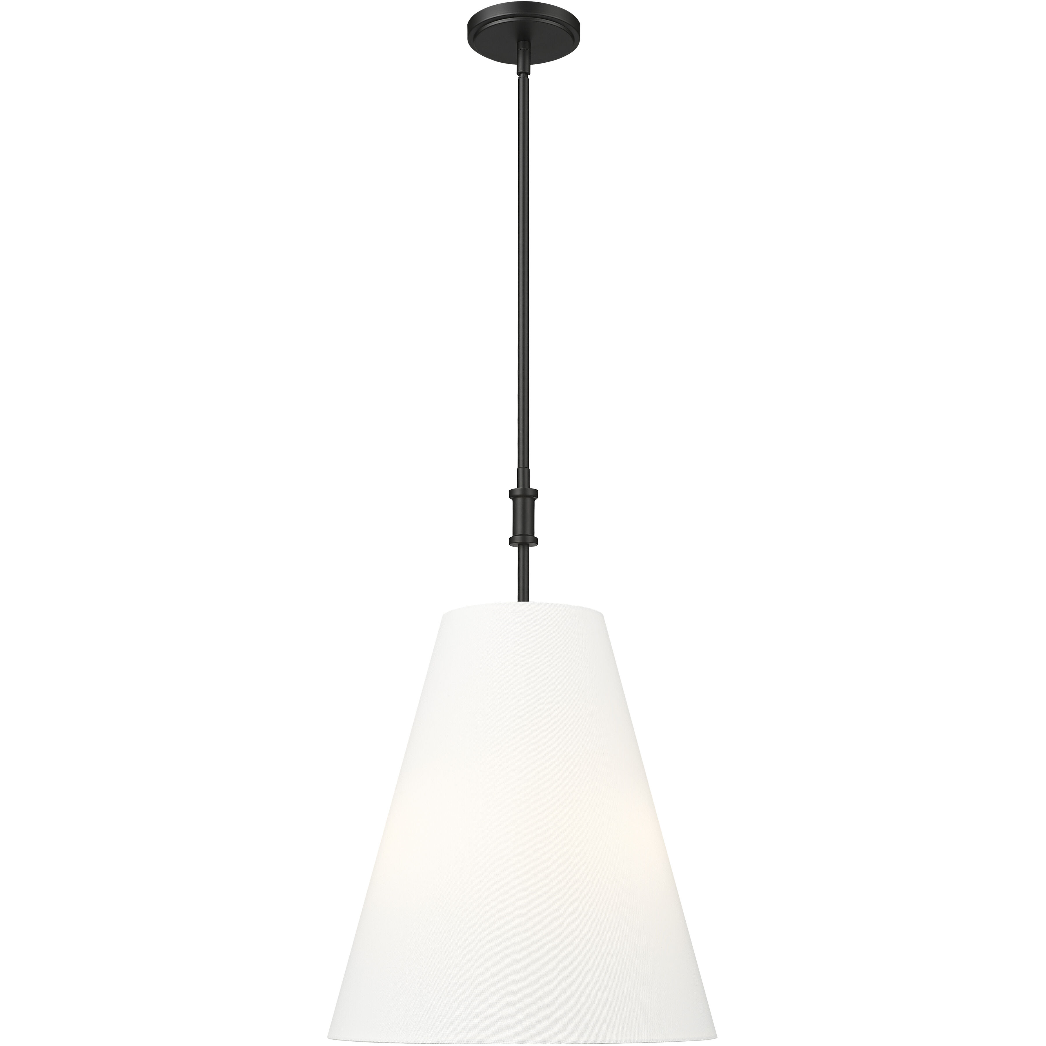 Adorra 3 Light 16 inch Matte Black Pendant Ceiling Light