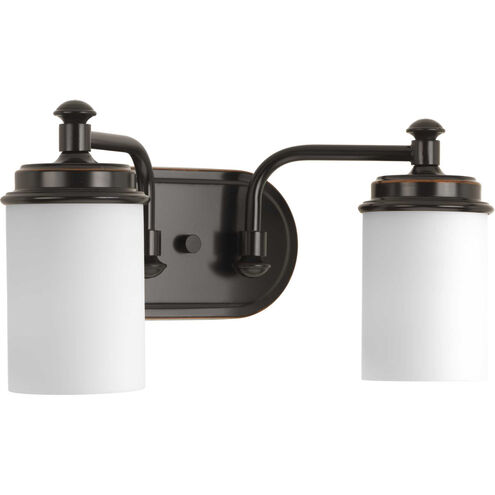 Glide 2 Light 16 inch Rubbed Bronze Bath Vanity Wall Light, Design Series