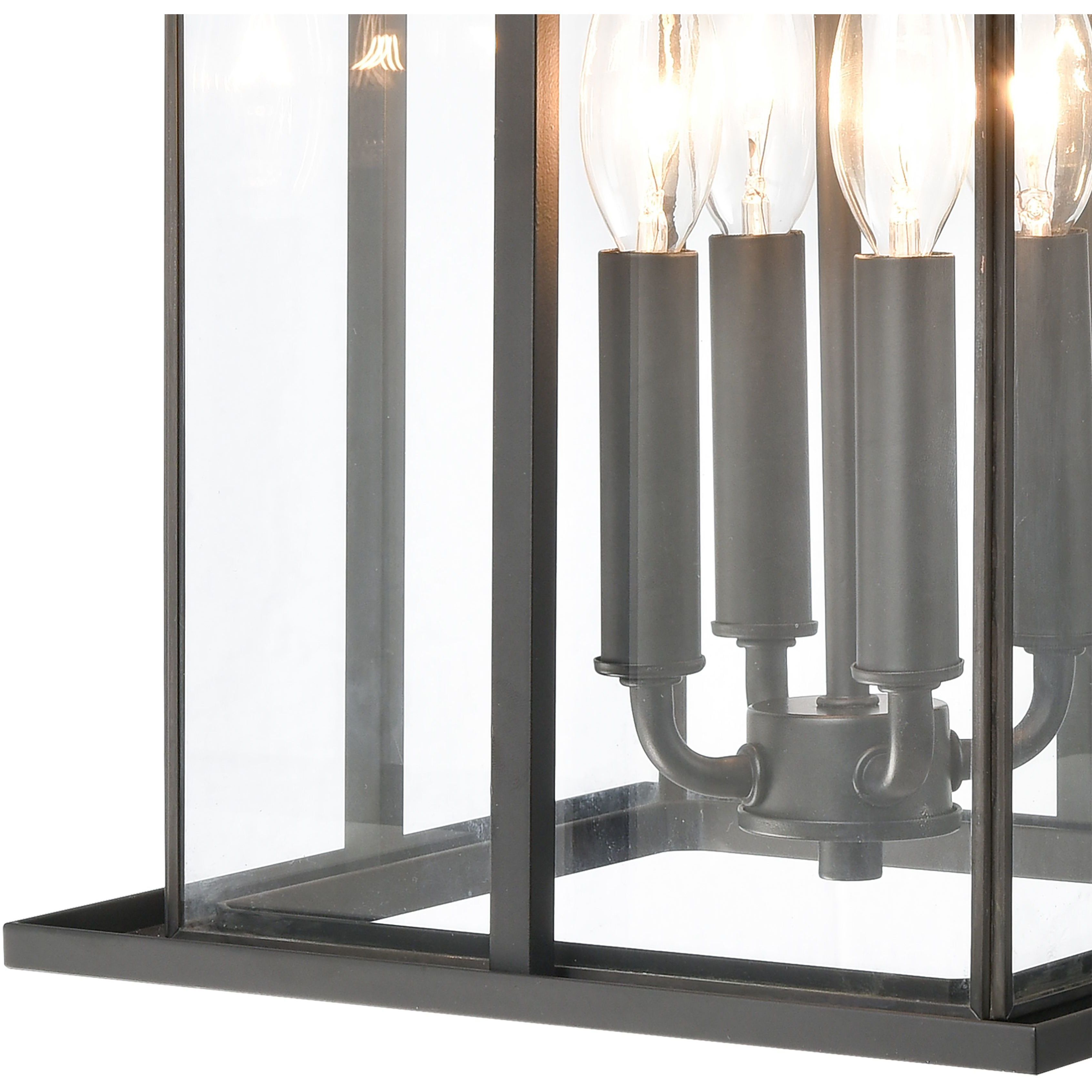 Oak Park 4 Light 20 inch Matte Black Outdoor Wall Sconce