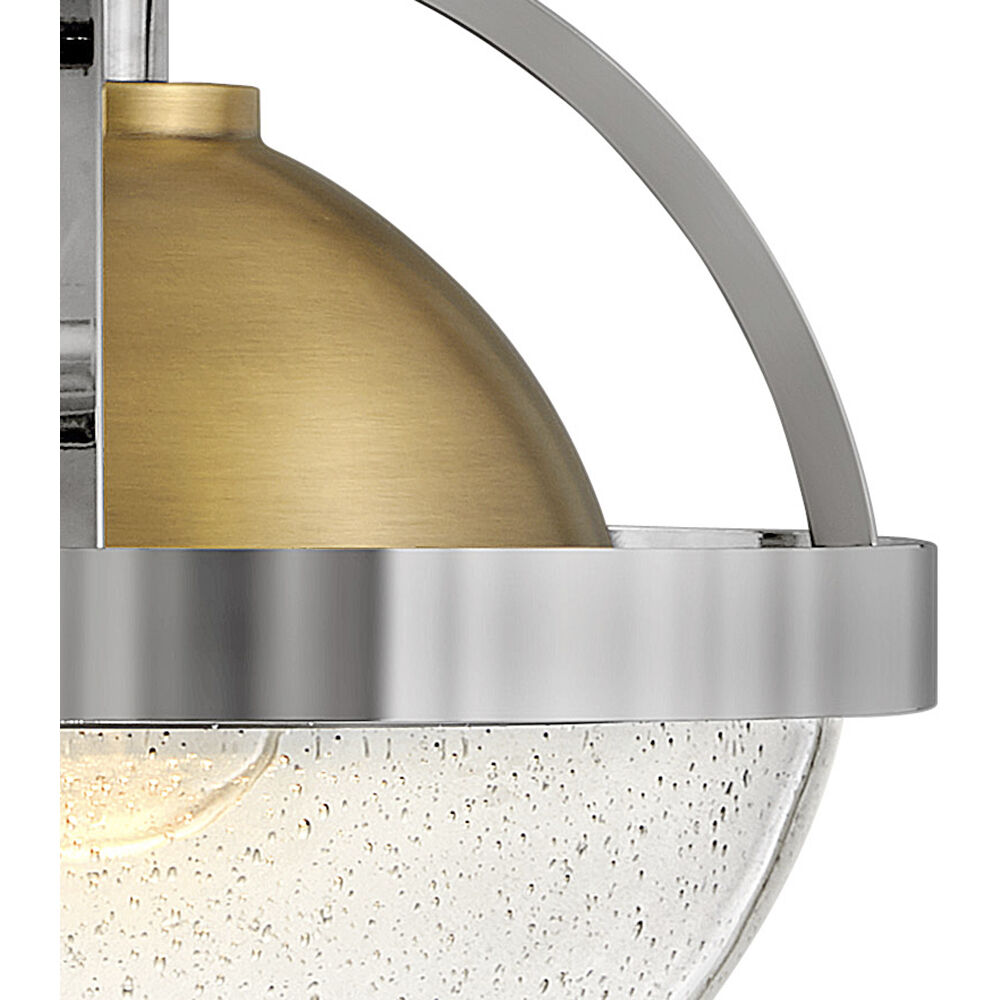 Watson 1 Light 12 inch Polished Nickel with Heritage Brass Indoor Pendant Ceiling Light