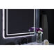 Compact 48 X 36 inch Black LED Lighted Mirror, Vanita by Oxygen