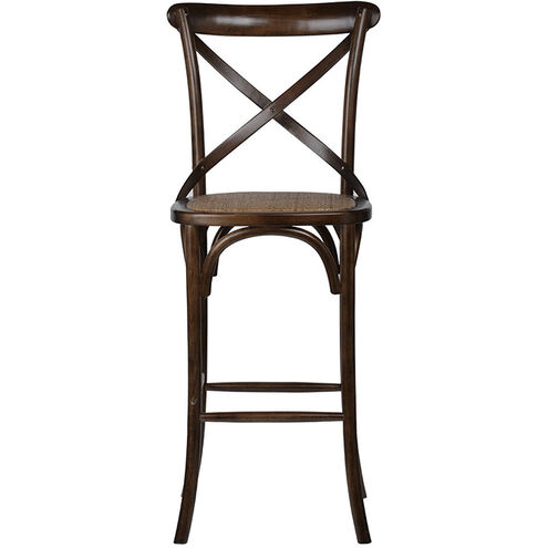 Ebury 45.8 inch Dark Brown and Black Brush Bar Chair