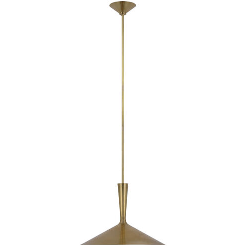 AERIN Rosetta LED 18 inch Hand-Rubbed Antique Brass Pendant Ceiling Light, Large