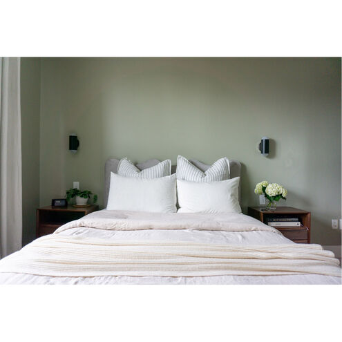 Kira 2 Light Polished Nickel/Soft Black Wall Sconce Wall Light