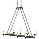 Houndslow 8 Light 40 inch Satin Black Chandelier Ceiling Light