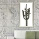 Saguaro Green and White Framed Art