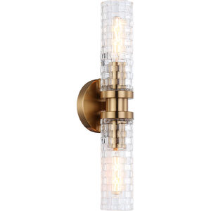 Weaver Wall Sconce Wall Light in Aged Gold Brass