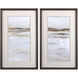 Abstract Gray and Neutral and Brown Framed Art