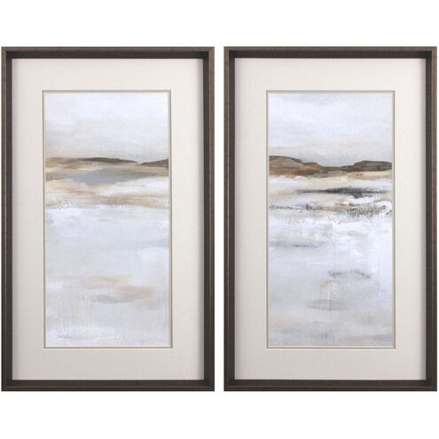 Abstract Gray and Neutral and Brown Framed Art