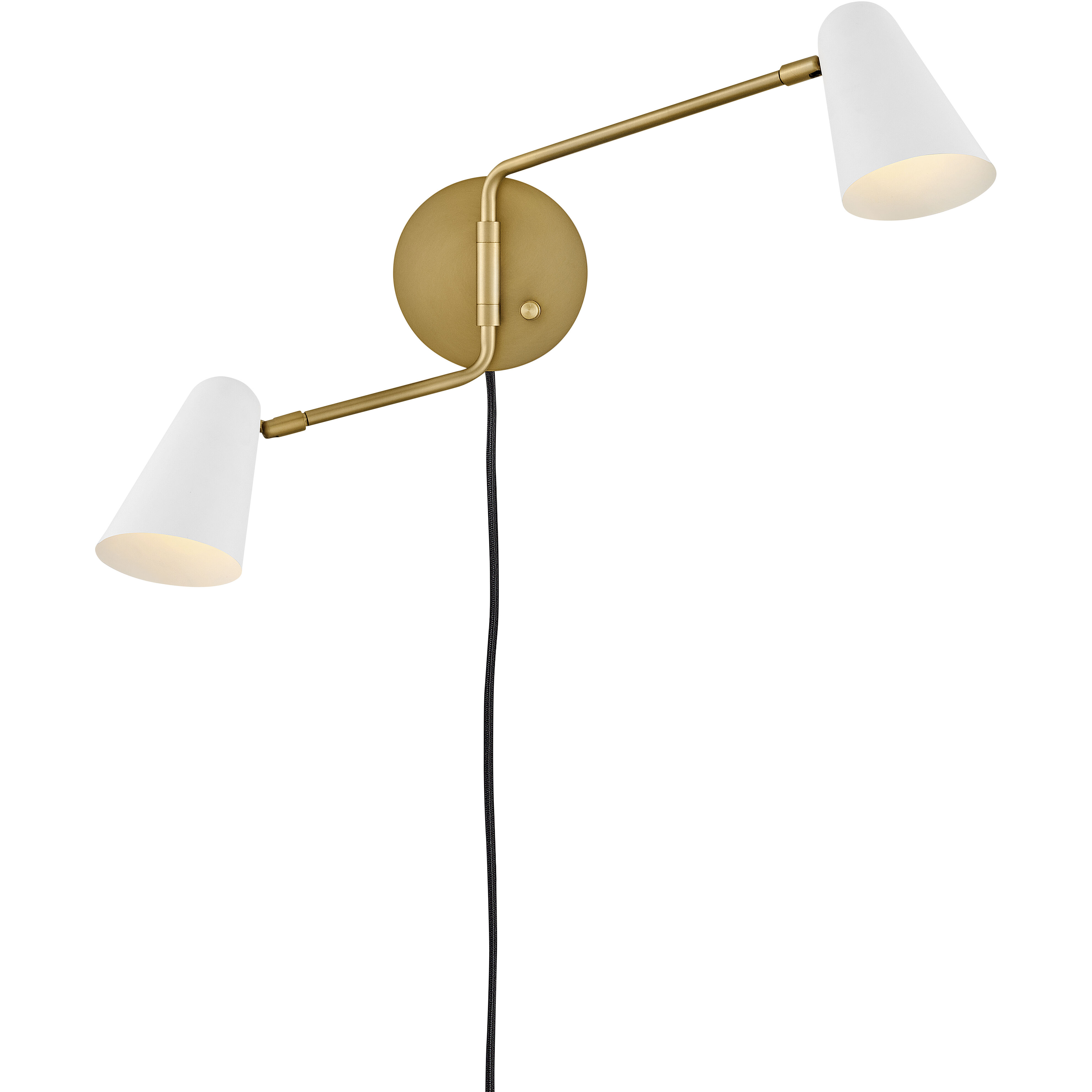 Birdie LED 22.75 inch Lacquered Brass with Matte White accents Sconce Wall Light