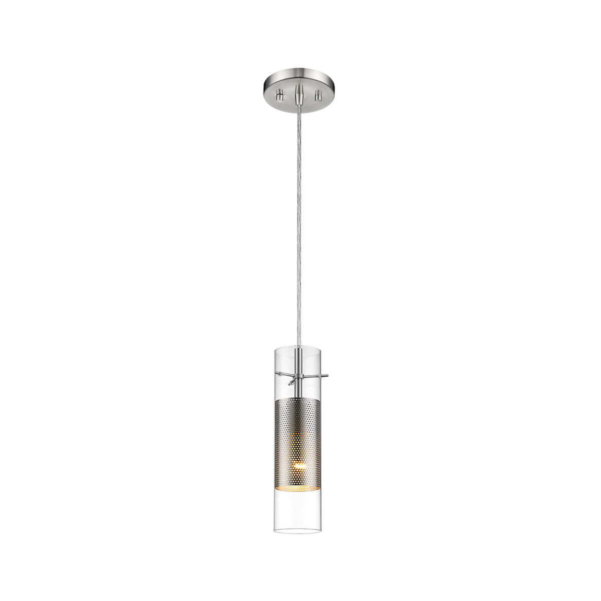 Scope 1 Light 3 inch Brushed Nickel Pendant Ceiling Light