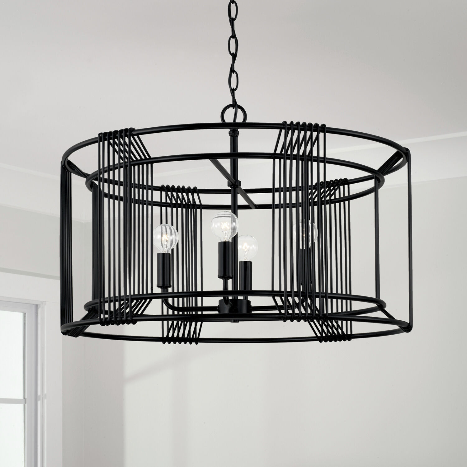 Lennon 4 Light 26 inch Matte Black Pendant Ceiling Light