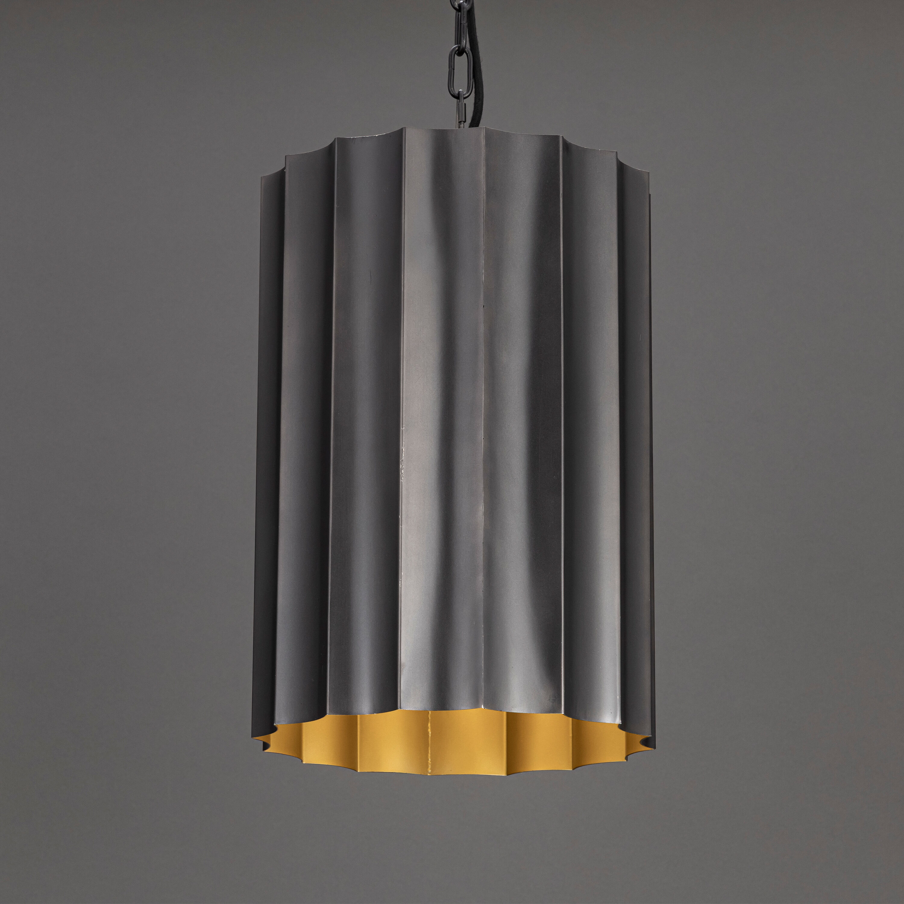 Allegra 1 Light 12.25 inch Gunmetal and Gold Single Pendant Ceiling Light