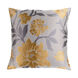 Blossom 18 X 18 inch Saffron/Light Gray/Medium Gray Pillow Kit, Square