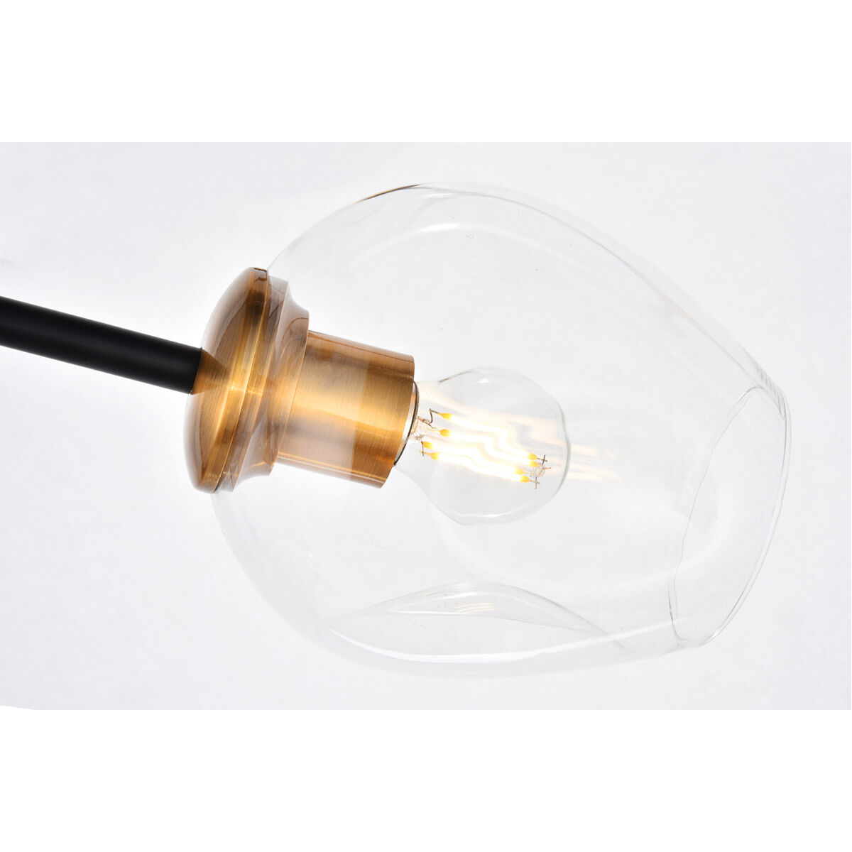 Cavoli 9 Light 79 inch Light Antique Brass and Flat Black Pendant Ceiling Light, Urban Classic