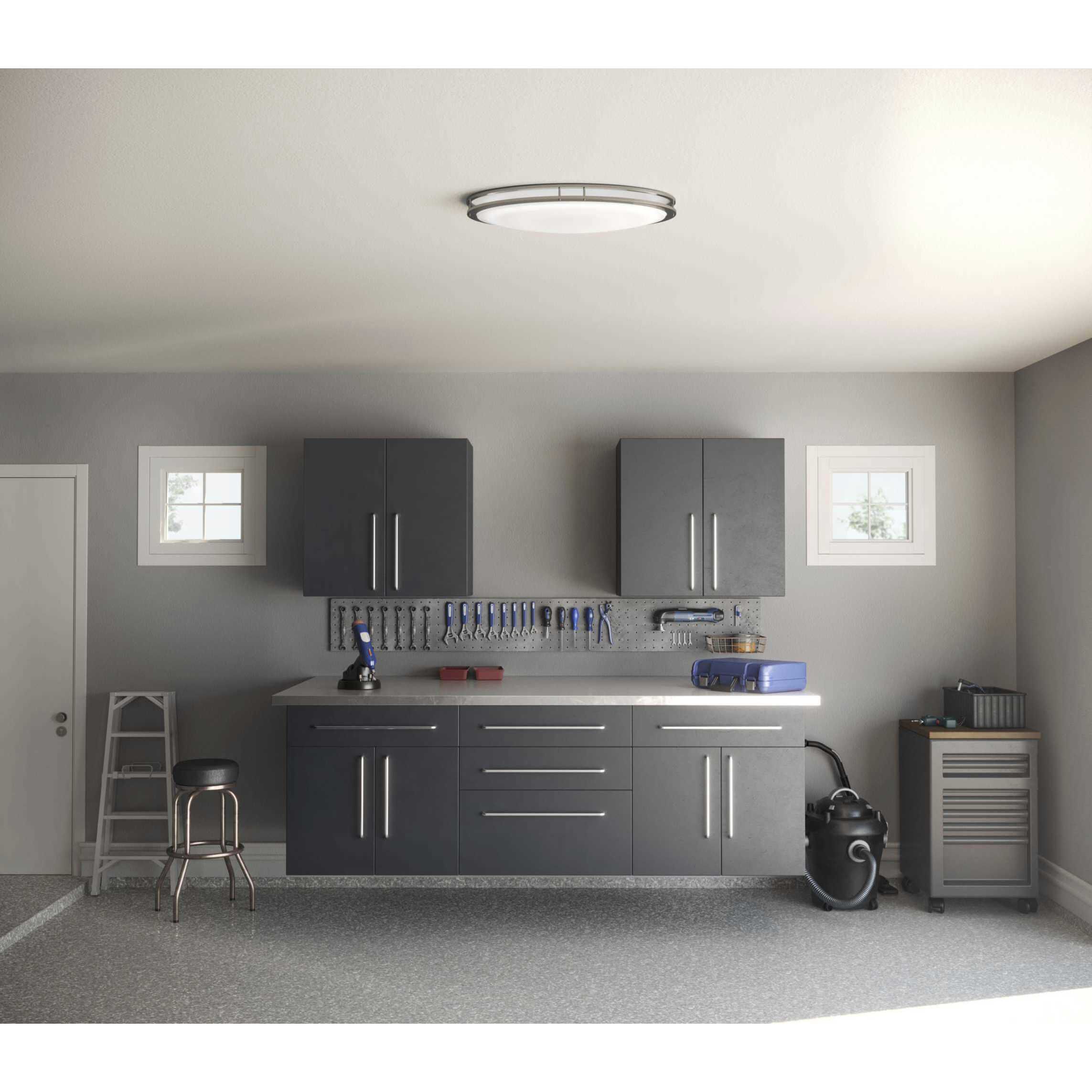 Abide LED LED 18.1 inch Brushed Nickel Flush Mount Ceiling Light, Extra Large, Progress LED