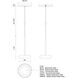 Stephord LED 4 inch Black Pendant Ceiling Light in Frosted Glass Shade